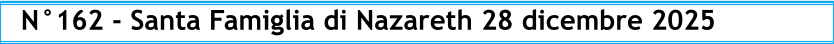 N°162 - Santa Famiglia di Nazareth 28 dicembre 2025