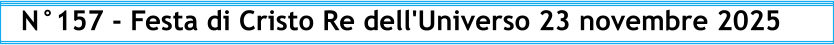 N°157 - Festa di Cristo Re dell'Universo 23 novembre 2025