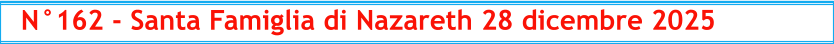 N°162 - Santa Famiglia di Nazareth 28 dicembre 2025