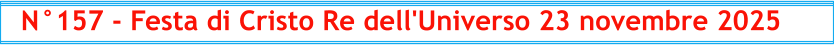 N°157 - Festa di Cristo Re dell'Universo 23 novembre 2025