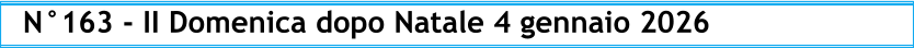 N°163 - II Domenica dopo Natale 4 gennaio 2026