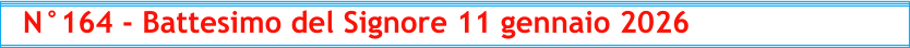 N°164 - Battesimo del Signore 11 gennaio 2026