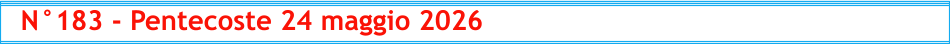N°183 - Pentecoste 24 maggio 2026