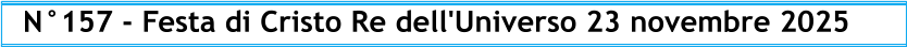 N°157 - Festa di Cristo Re dell'Universo 23 novembre 2025