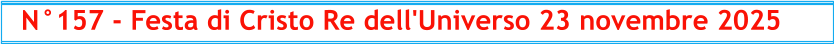 N°157 - Festa di Cristo Re dell'Universo 23 novembre 2025