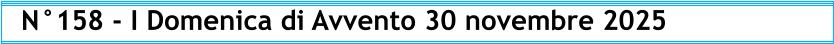 N°158 - I Domenica di Avvento 30 novembre 2025