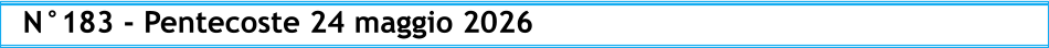 N°183 - Pentecoste 24 maggio 2026
