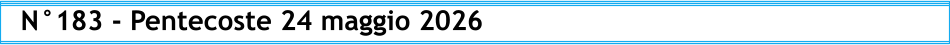 N°183 - Pentecoste 24 maggio 2026