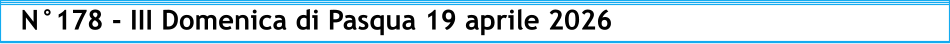 N°178 - III Domenica di Pasqua 19 aprile 2026
