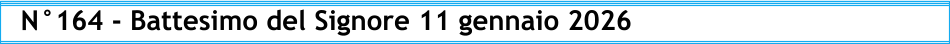 N°164 - Battesimo del Signore 11 gennaio 2026