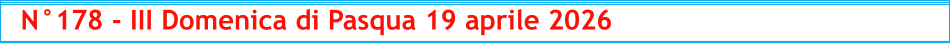 N°178 - III Domenica di Pasqua 19 aprile 2026