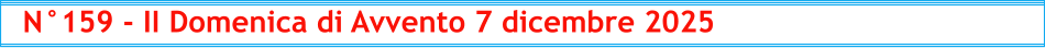 N°159 - II Domenica di Avvento 7 dicembre 2025