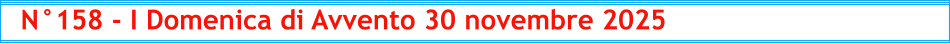 N°158 - I Domenica di Avvento 30 novembre 2025