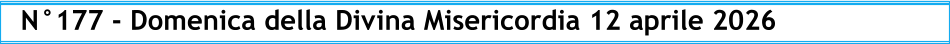 N°177 - Domenica della Divina Misericordia 12 aprile 2026